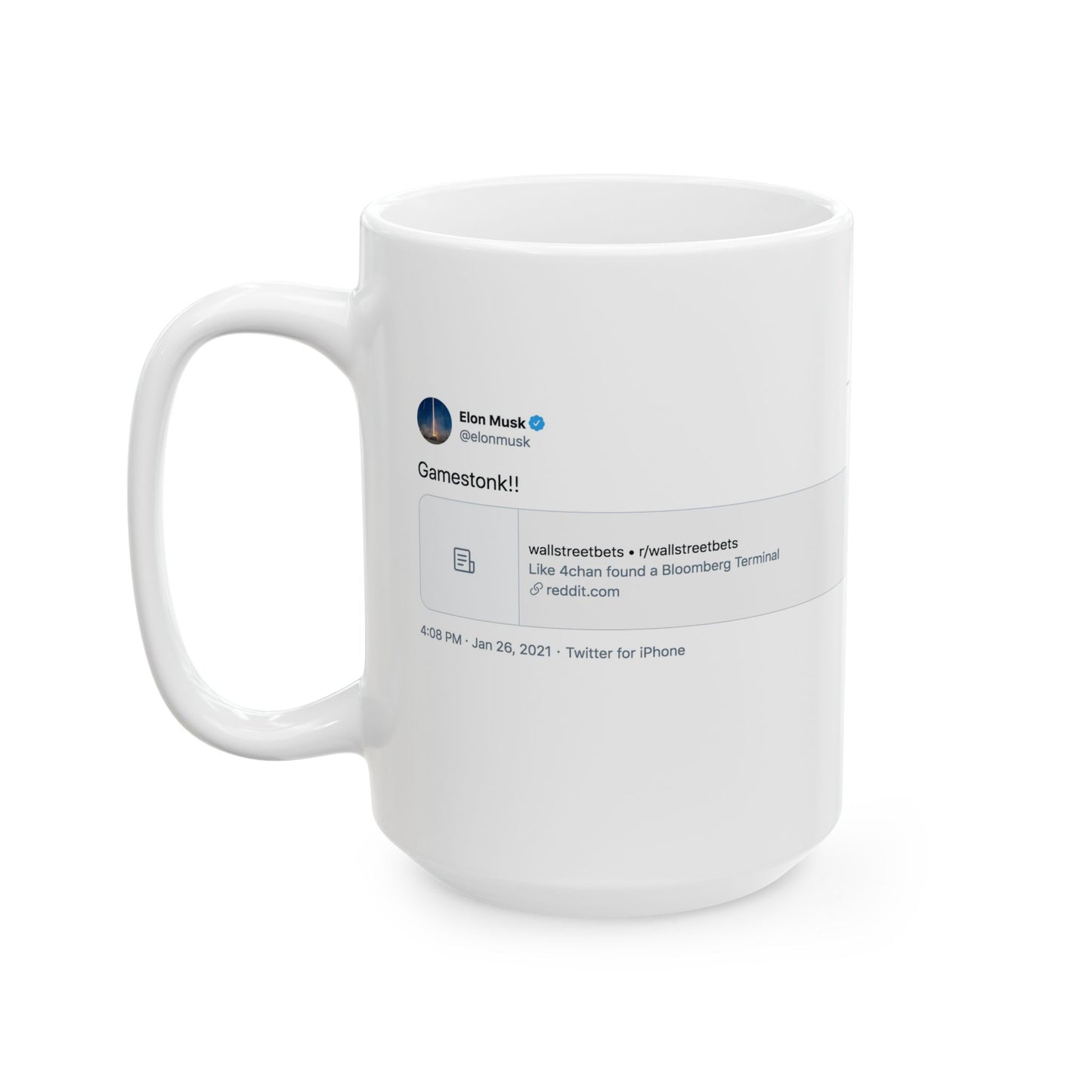 GME- Coffee Cup Gamestonk!! 11oz, 15oz