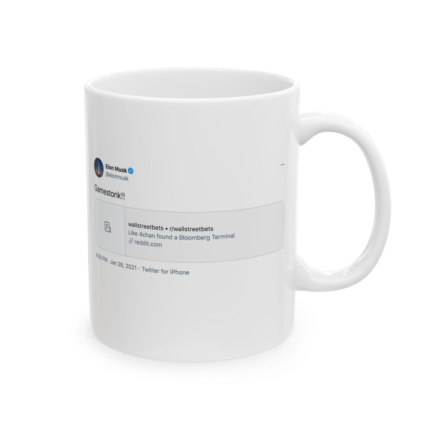 GME- Coffee Cup Gamestonk!! 11oz, 15oz